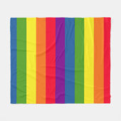 Couverture Polaire Bandes arc-en-ciel colorées (Devant (Horizontal))