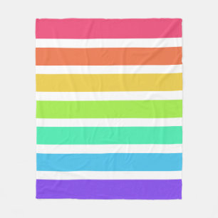 Couverture Polaire Bandes arc-en-ciel lumineuses