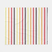 Couverture Polaire Bandes automnales jaunes oranges rouges automnales (Devant (Horizontal))