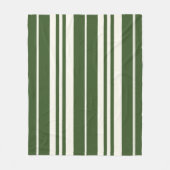 Couverture Polaire Bandes blanches vertes (Devant)