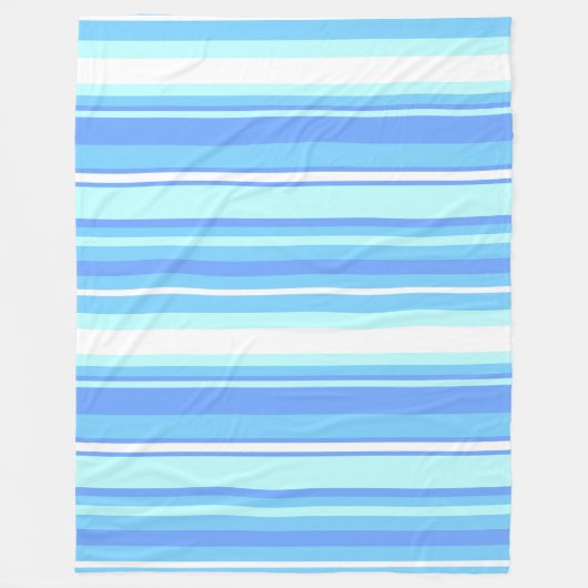 Couverture Polaire Bandes bleu ciel (Devant)
