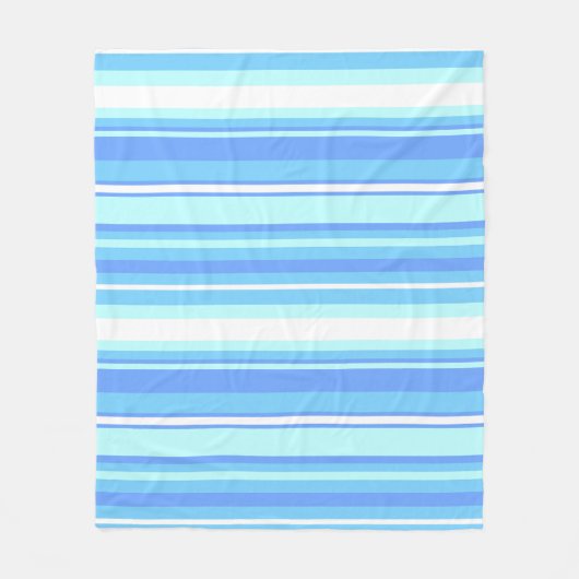 Couverture Polaire Bandes bleu ciel (Devant)