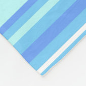 Couverture Polaire Bandes bleu ciel (Coin)