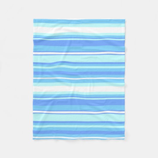 Couverture Polaire Bandes bleu ciel (Devant)