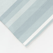 Couverture Polaire Bandes bleu glace monogramme (Coin)