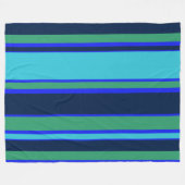 Couverture Polaire Bandes bleues et vertes (Devant (Horizontal))