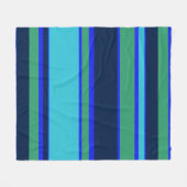 Couverture Polaire Bandes bleues et vertes (Devant (Horizontal))