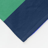 Couverture Polaire Bandes bleues et vertes (Coin)
