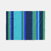 Couverture Polaire Bandes bleues et vertes (Devant (Horizontal))