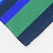 Couverture Polaire Bandes bleues et vertes (Coin)