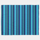 Couverture Polaire Bandes bleues et vertes (Devant (Horizontal))