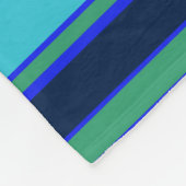 Couverture Polaire Bandes bleues et vertes (Coin)