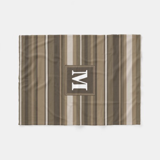 Couverture Polaire Bandes Brown (Devant (Horizontal))