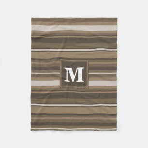 Couverture Polaire Bandes Brown