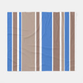 Couverture Polaire Bandes Brown et bleues (Devant (Horizontal))