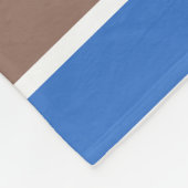 Couverture Polaire Bandes Brown et bleues (Coin)