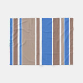 Couverture Polaire Bandes Brown et bleues (Devant (Horizontal))