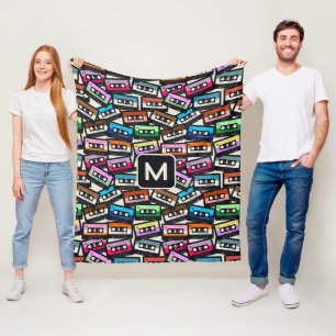 Couverture Polaire Bandes cascade monographique rétro personnalisées
