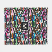 Couverture Polaire Bandes cascade monographique rétro personnalisées (Devant (Horizontal))