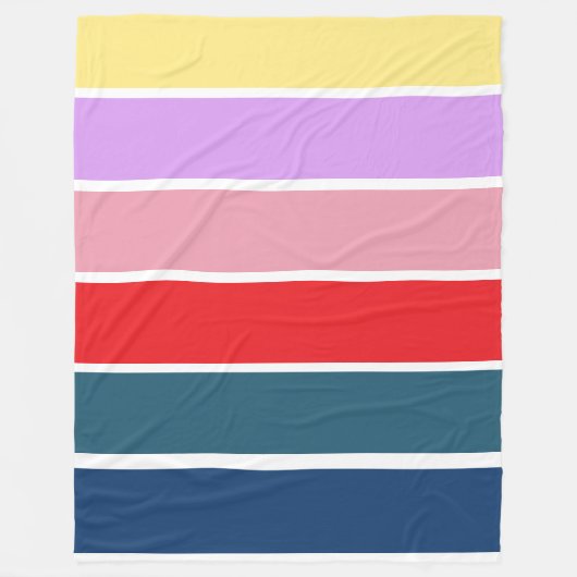 Couverture Polaire Bandes colorées (Devant)