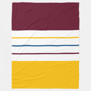 Couverture Polaire Bandes colorées d'automne en ambre de mûres
