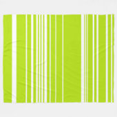 Couverture Polaire Bandes complexes en vert citron et blanc (Devant (Horizontal))