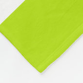 Couverture Polaire Bandes complexes en vert citron et blanc (Coin)