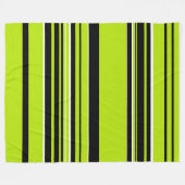 Couverture Polaire Bandes complexes - Vert citron (Devant (Horizontal))