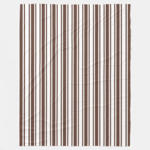 Couverture Polaire Bandes de bonbons brun et blanc chocolat