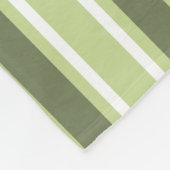 Couverture Polaire Bandes de bonbons d'olive et blanc (Coin)