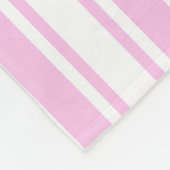 Couverture Polaire Bandes de bonbons rose clair et blanc (Coin)