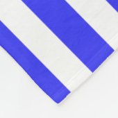 Couverture Polaire Bandes de bonbons royales bleues et blanches (Coin)