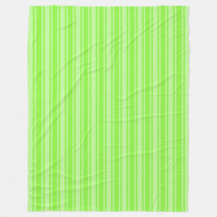 Couverture Polaire Bandes de bonbons vert citron