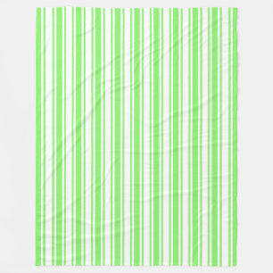 Couverture Polaire Bandes de bonbons vert et blanc de chaux