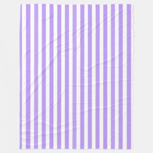Couverture Polaire Bandes de bonbons violettes et blanches