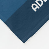 Couverture Polaire Bandes de coucher de soleil rétroactives avec nom  (Coin)