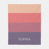 Couverture Polaire Bandes de couleur automne - (Devant)