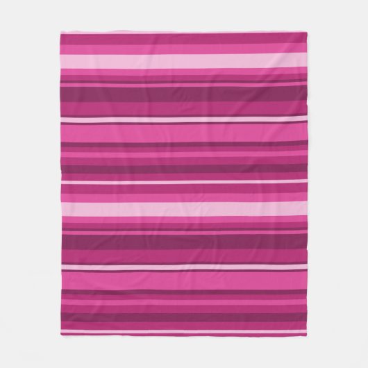 Couverture Polaire Bandes de Fuschia (Devant)