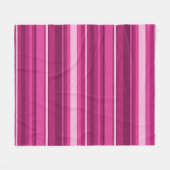 Couverture Polaire Bandes de Fuschia (Devant (Horizontal))