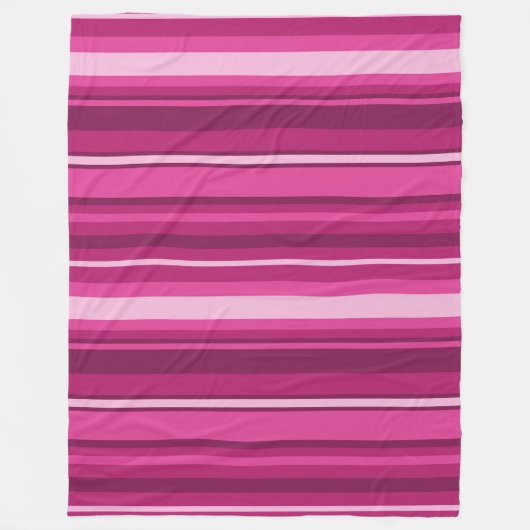 Couverture Polaire Bandes de Fuschia (Devant)