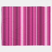 Couverture Polaire Bandes de Fuschia (Devant (Horizontal))