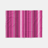 Couverture Polaire Bandes de Fuschia (Devant (Horizontal))