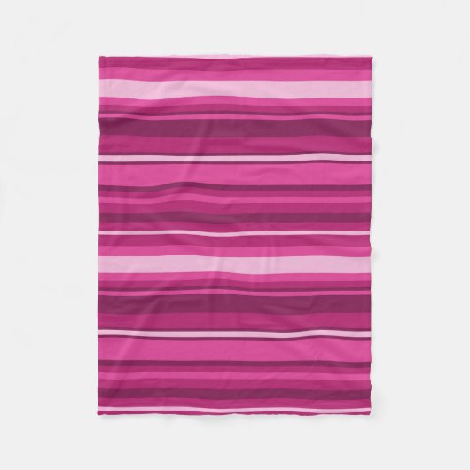 Couverture Polaire Bandes de Fuschia (Devant)