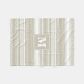 Couverture Polaire Bandes de grès monogramme (Devant (Horizontal))