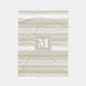 Couverture Polaire Bandes de grès monogramme (Devant)