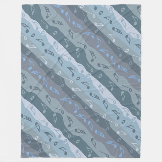 Couverture Polaire Bandes de notes de musique (Devant)