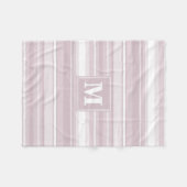 Couverture Polaire Bandes de quartz roses monogrammes (Devant (Horizontal))