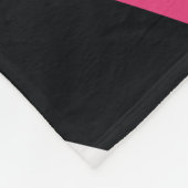 Couverture Polaire Bandes de zèbre rose et noir (Coin)