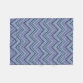 Couverture Polaire Bandes de zigzag gris bleu (Devant (Horizontal))