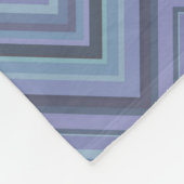 Couverture Polaire Bandes de zigzag gris bleu (Coin)